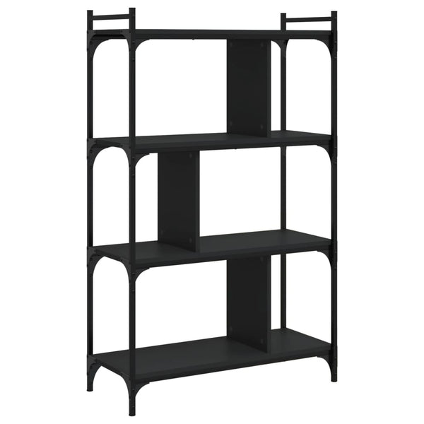 Schwarzes Bücherregal mit 4 Böden
