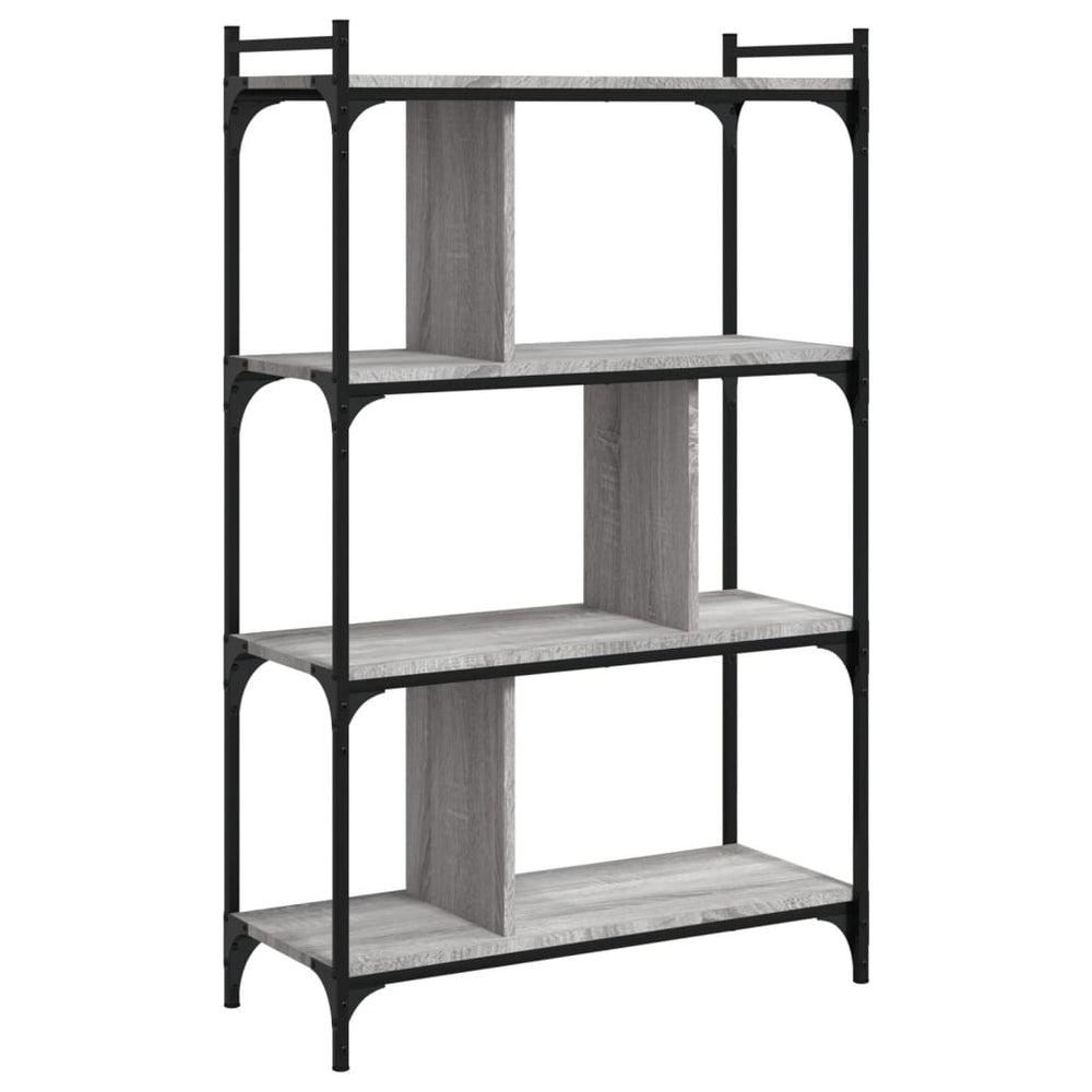 vidaXL Bibliothèque à 4 niveaux Gris Sonoma 76x32x123 cm Bois d'ingénierie