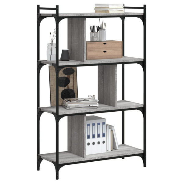 Bücherregal Grau Sonoma 76x32x123 cm