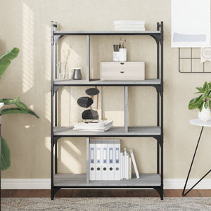 Bücherregal Grau Sonoma 76x32x123 cm