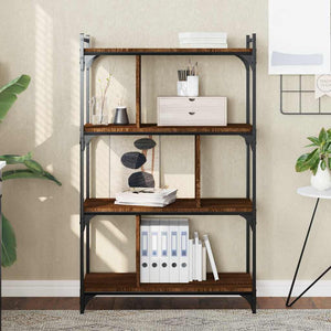 Bücherregal Braun Eiche-Optik mit 4 Böden