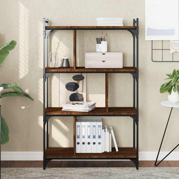 Bücherregal Braun Eiche-Optik mit 4 Böden