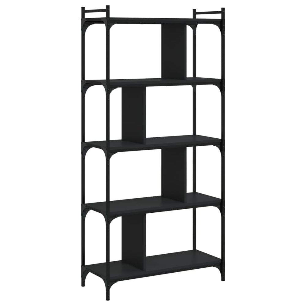 vidaXL Bibliothèque à 5 niveaux Noir 76x32x158 cm Bois d'ingénierie