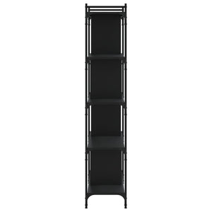 Schwarzes Bücherregal mit 5 Böden