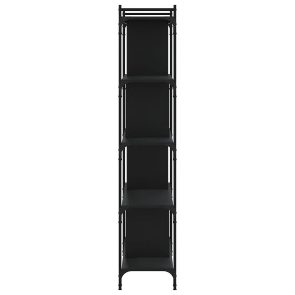Schwarzes Bücherregal mit 5 Böden