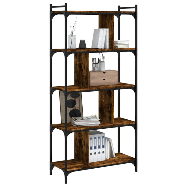 Bücherregal Räuchereiche mit 5 Böden