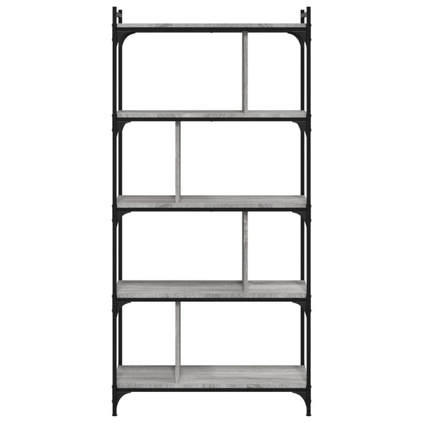 Bücherregal Grau Sonoma 5 Böden 76x32x158 cm