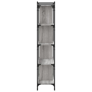 Bücherregal Grau Sonoma 5 Böden 76x32x158 cm