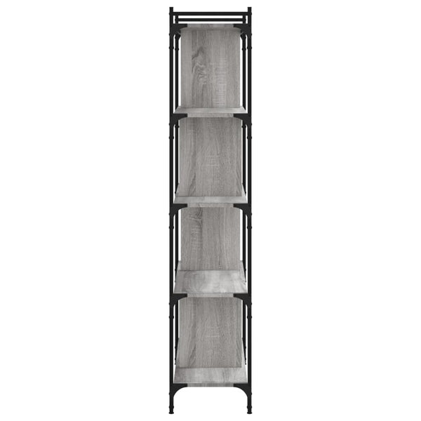 Bücherregal Grau Sonoma 5 Böden 76x32x158 cm