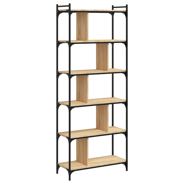 Bücherregal Sonoma-Eiche 76x32x192 cm