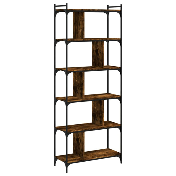 Bücherregal Räuchereiche 6 Böden 192 cm hoch
