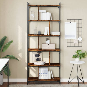 Bücherregal Räuchereiche 6 Böden 192 cm hoch