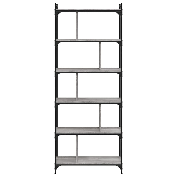 Bücherregal Grau Sonoma 76x32x192 cm