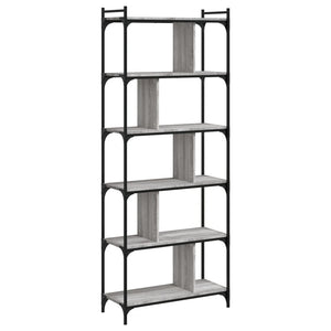 Bücherregal Grau Sonoma 76x32x192 cm