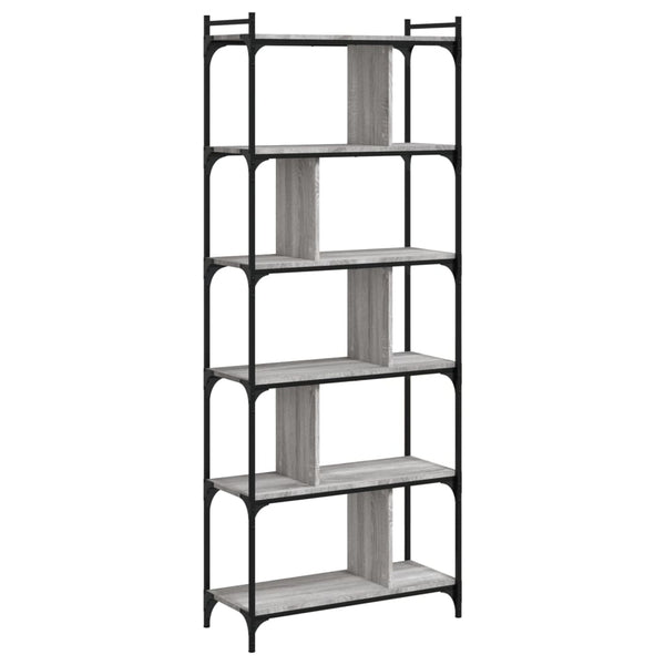 Bücherregal Grau Sonoma 76x32x192 cm