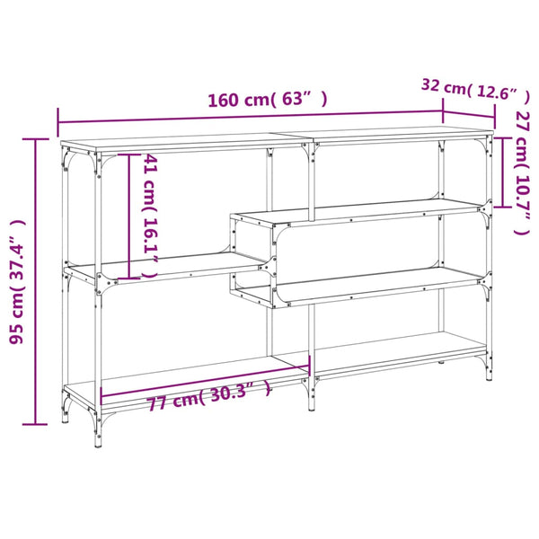 Konsolentisch Räuchereiche 160 cm