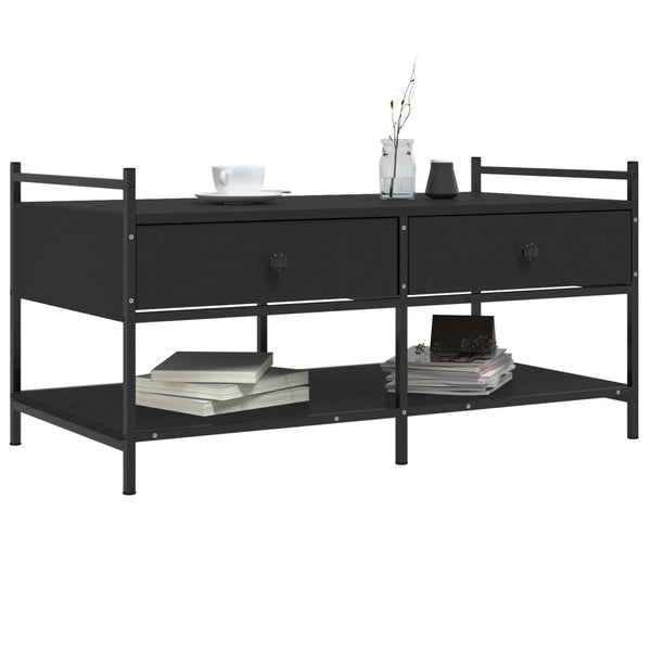 Schwarzer Couchtisch 99x50 cm