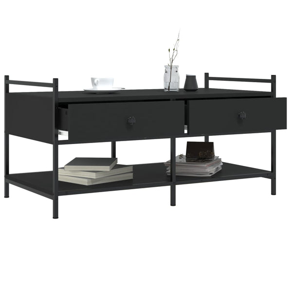 Schwarzer Couchtisch 99x50 cm