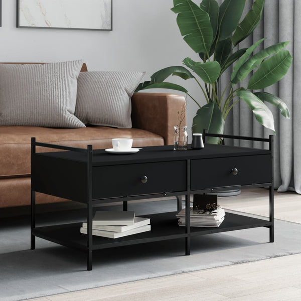 Schwarzer Couchtisch 99x50 cm