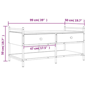 Sonoma Eiche Couchtisch 99x50 cm