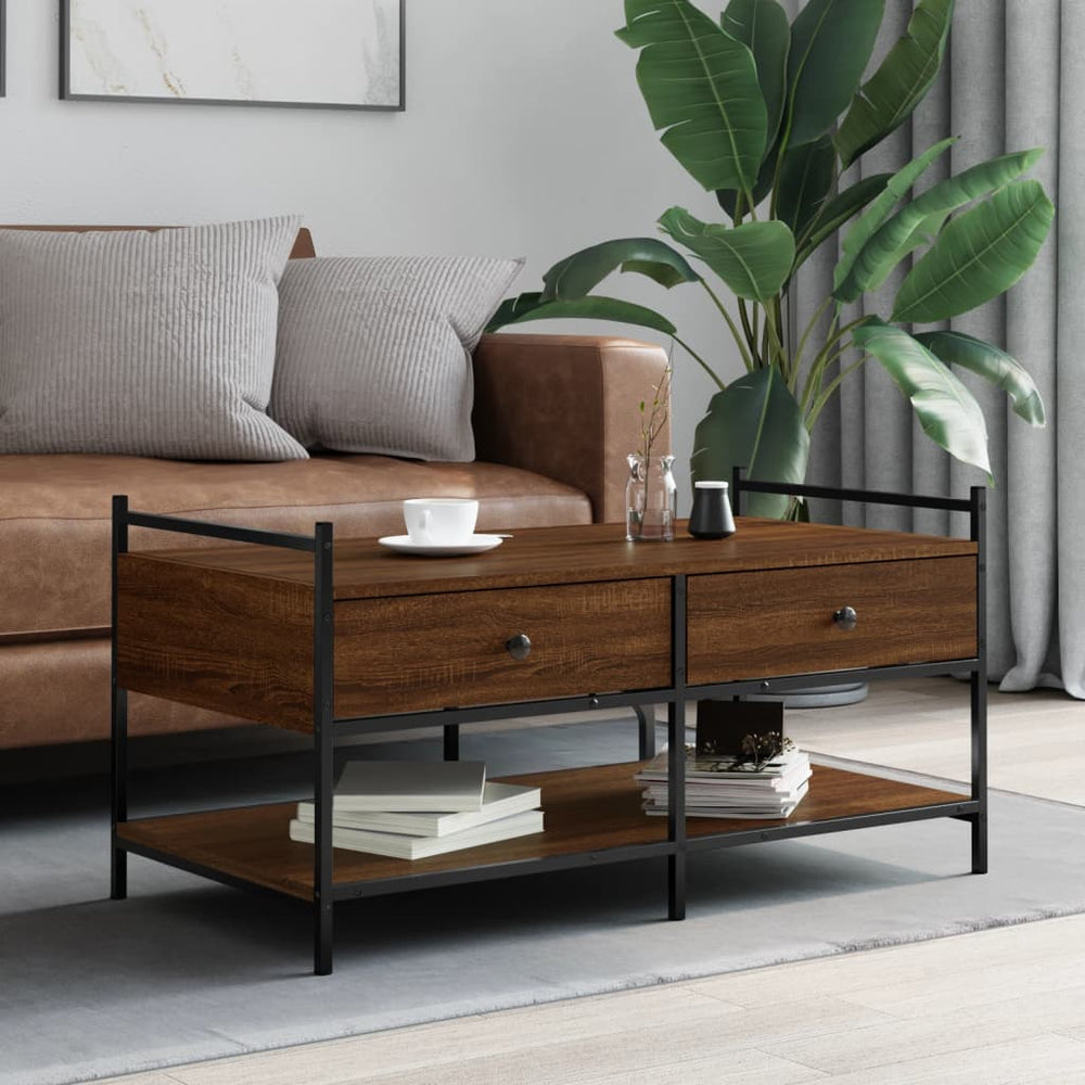 Couchtisch Braun Eichenoptik 99x50 cm