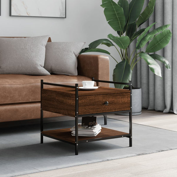 Couchtisch Braun Eichenoptik 50x50 cm