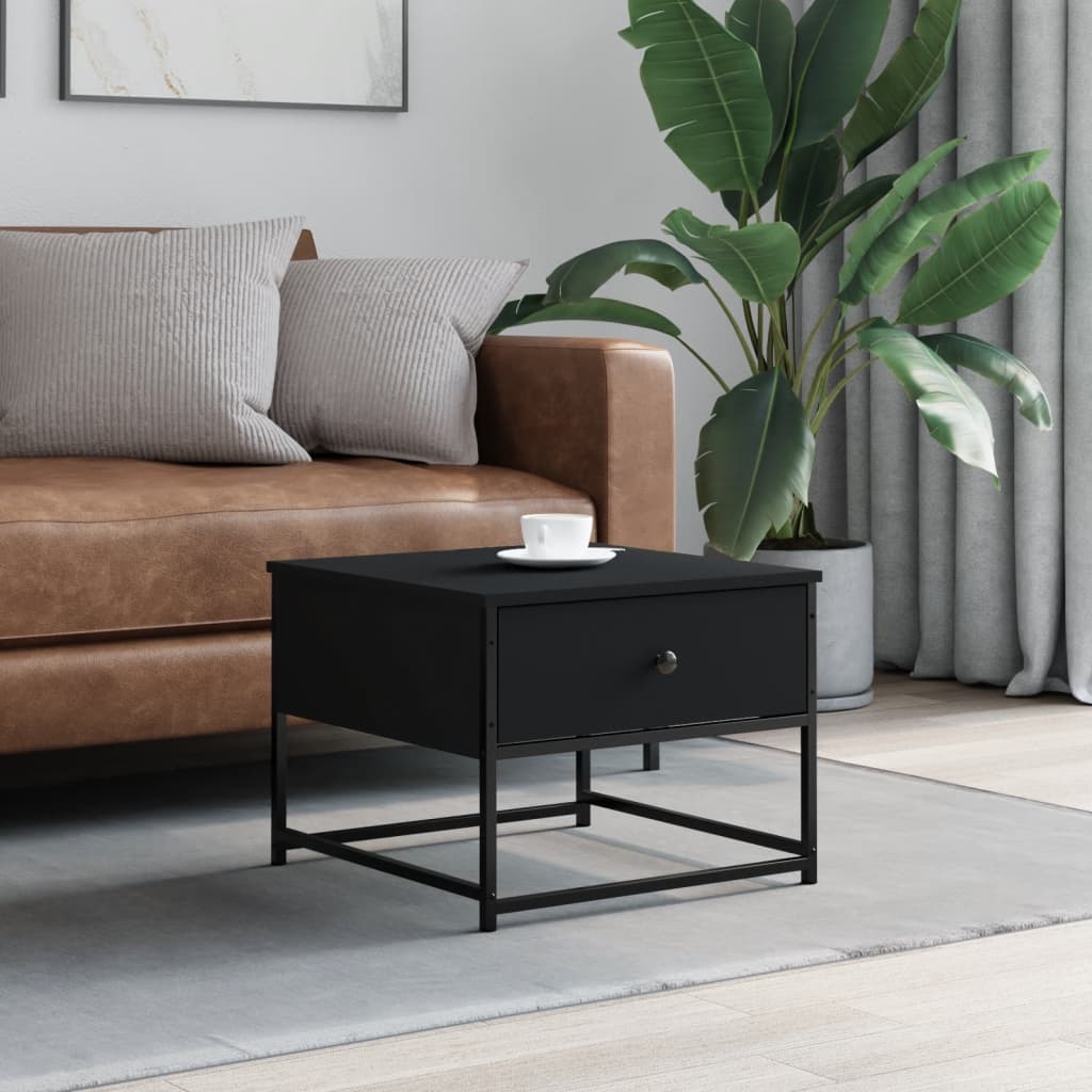 Schwarzer Couchtisch 51x51 cm