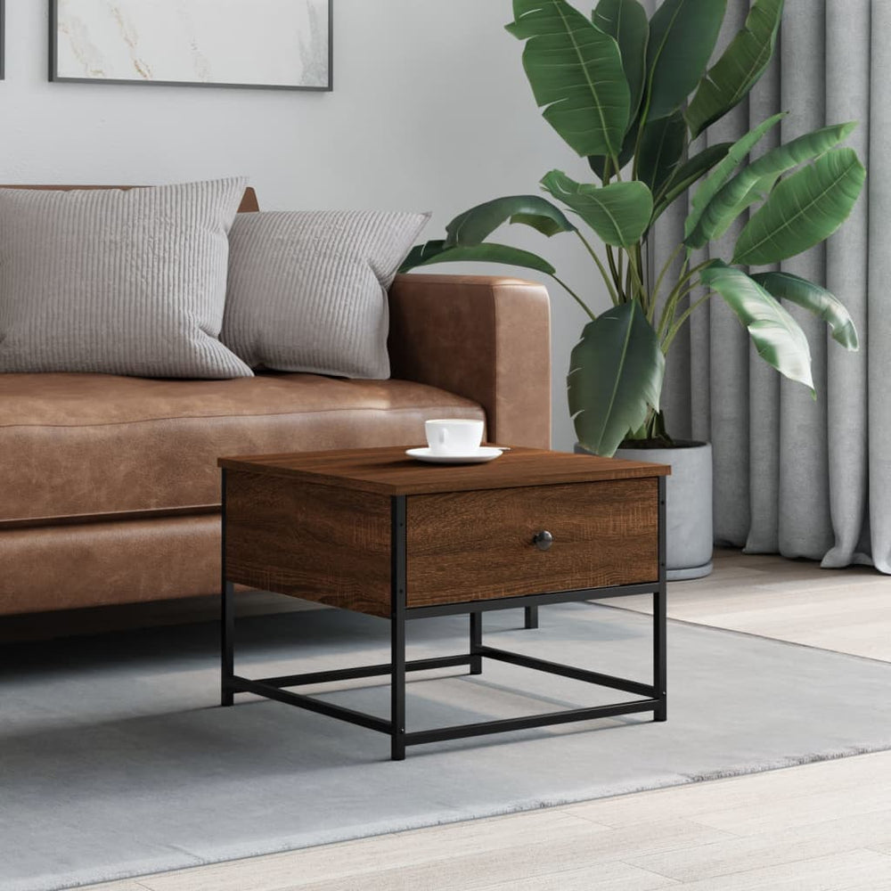vidaXL Coffee Table Brown Oak-look 51x51x40 cm Engineered Wood