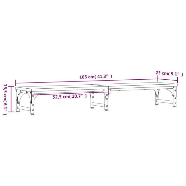 Monitorständer Sonoma Eiche 105 cm