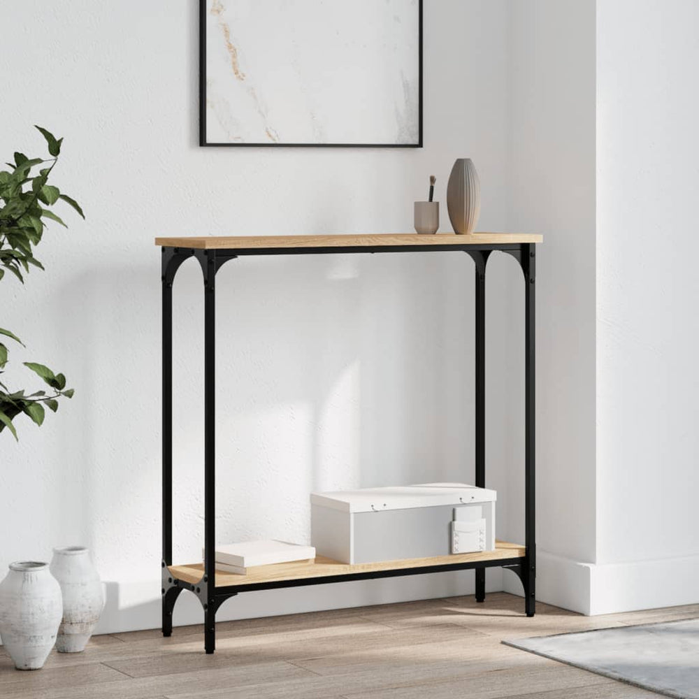 vidaXL Table console chêne Sonoma 75 x 22,5 x 75 cm en bois d'ingénierie