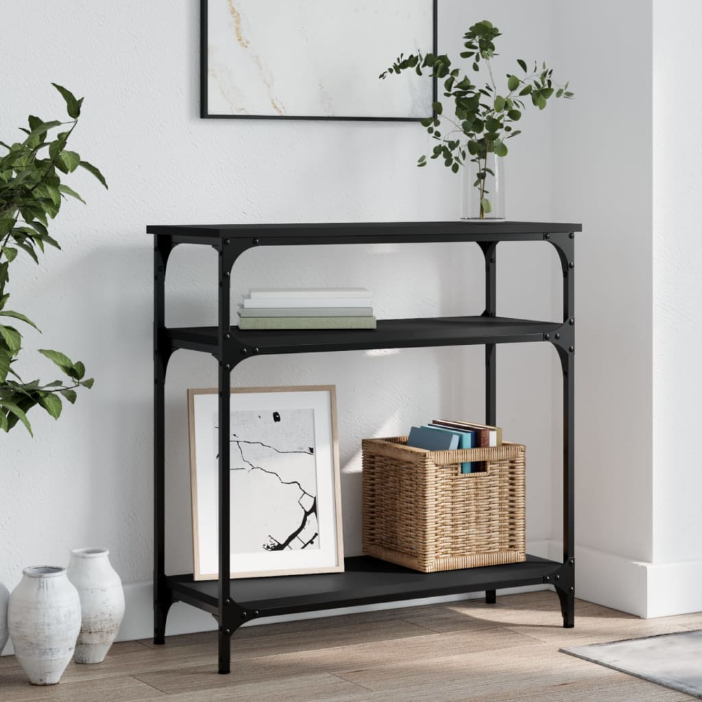 Schwarzer Konsolentisch 75 cm