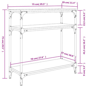 Konsolentisch Grau Sonoma 75 cm