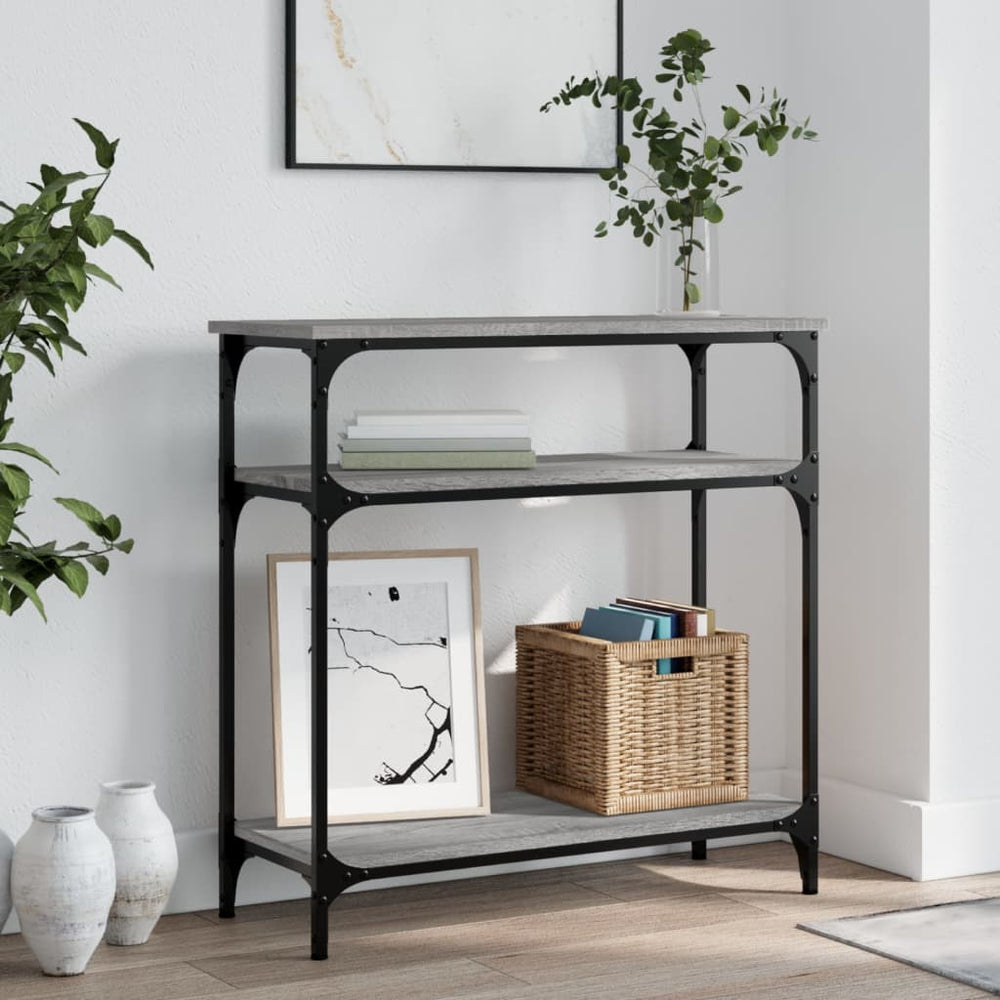 vidaXL Console de table gris sonoma 75x29x75 cm Aggloméré