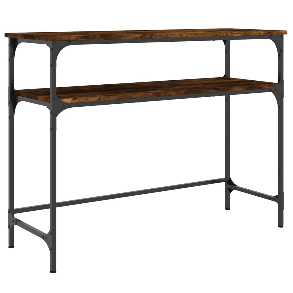 vidaXL Table console chêne fumé 100x35,5x75 cm Bois d'ingénierie