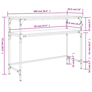 Konsolentisch Räuchereiche 100 cm