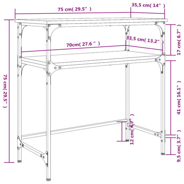 Konsolentisch Räuchereiche 75 cm