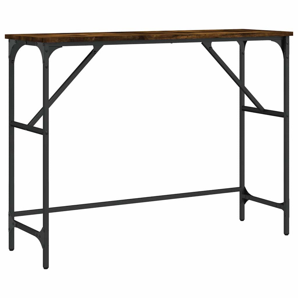 vidaXL Table console chêne fumé 100x32x75 cm en bois d'ingénierie