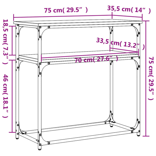 Konsolentisch Sonoma-Eiche 75 cm