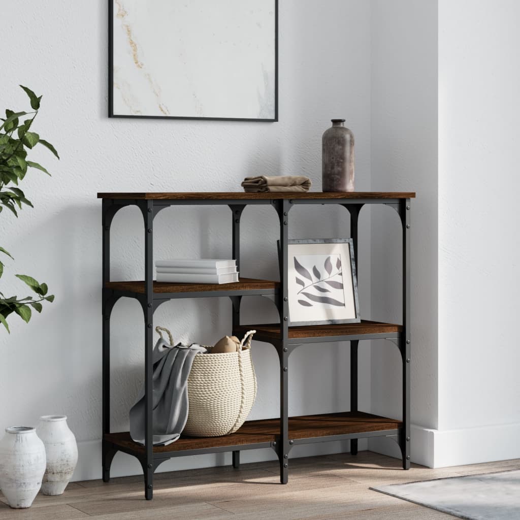 Konsolentisch Braun Eichen-Optik 80 cm