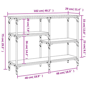 Konsolentisch Räuchereiche 102 cm