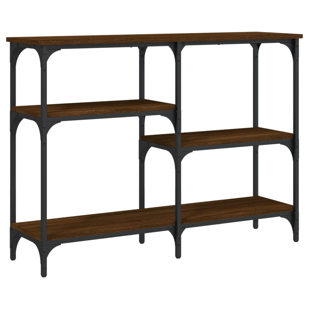 vidaXL Console Table Brown Oak Look 102x29x75 cm Engineered Wood