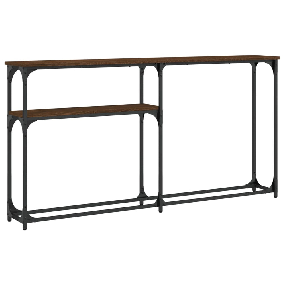 vidaXL Console Table Brown Oak-Look 145x22.5x75 cm Engineered Wood