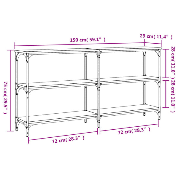 Konsolentisch Sonoma-Eiche 150 cm