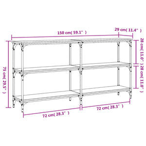 Konsolentisch Räuchereiche 150 cm