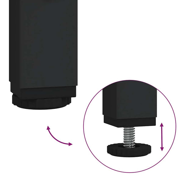 Schwarzer Konsolentisch 200 cm