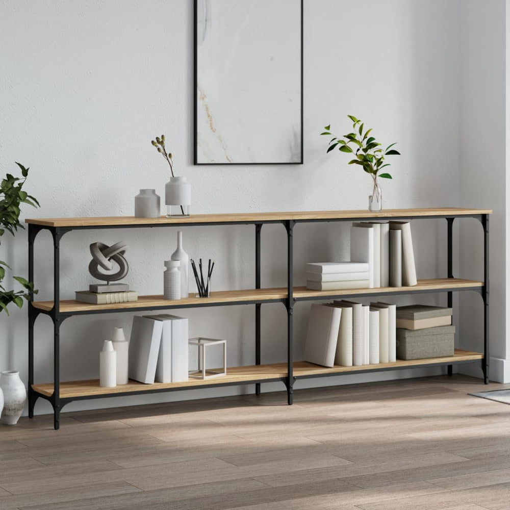 vidaXL Console Table Sonoma Oak 200 x 29 x 75 cm Engineered Wood