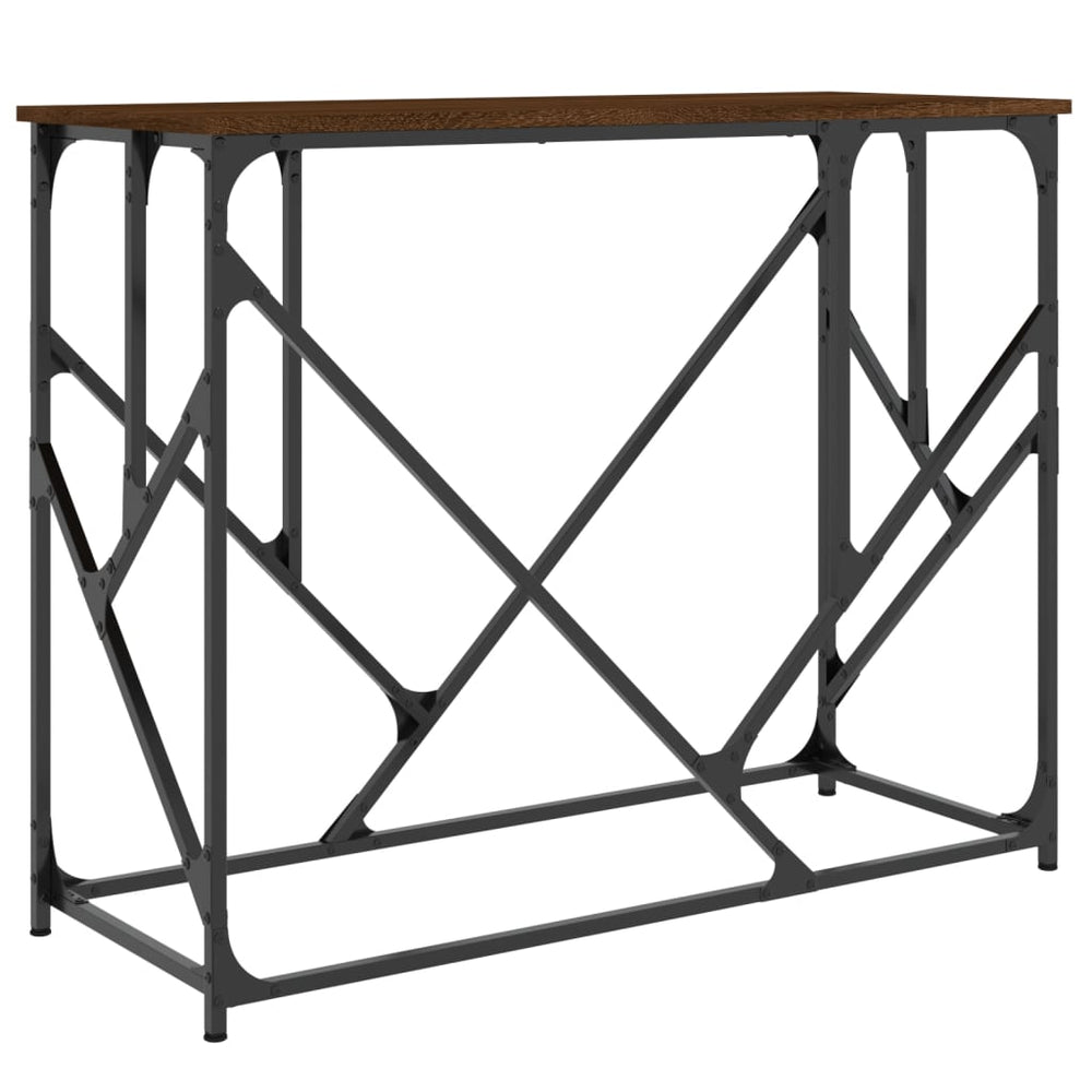vidaXL Console Table Brown Oak Look 100x40x80 cm Engineered Wood