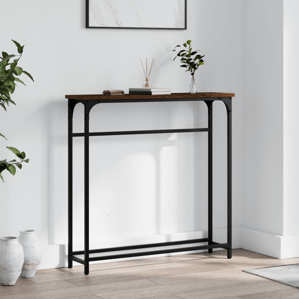 Konsolentisch Braun Eichenoptik 75 cm