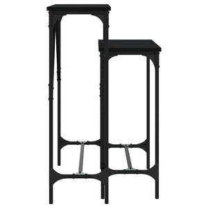 Schwarze Konsolentische, 2er-Set