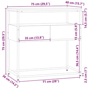 Sonoma Eiche Konsolentisch 75 cm
